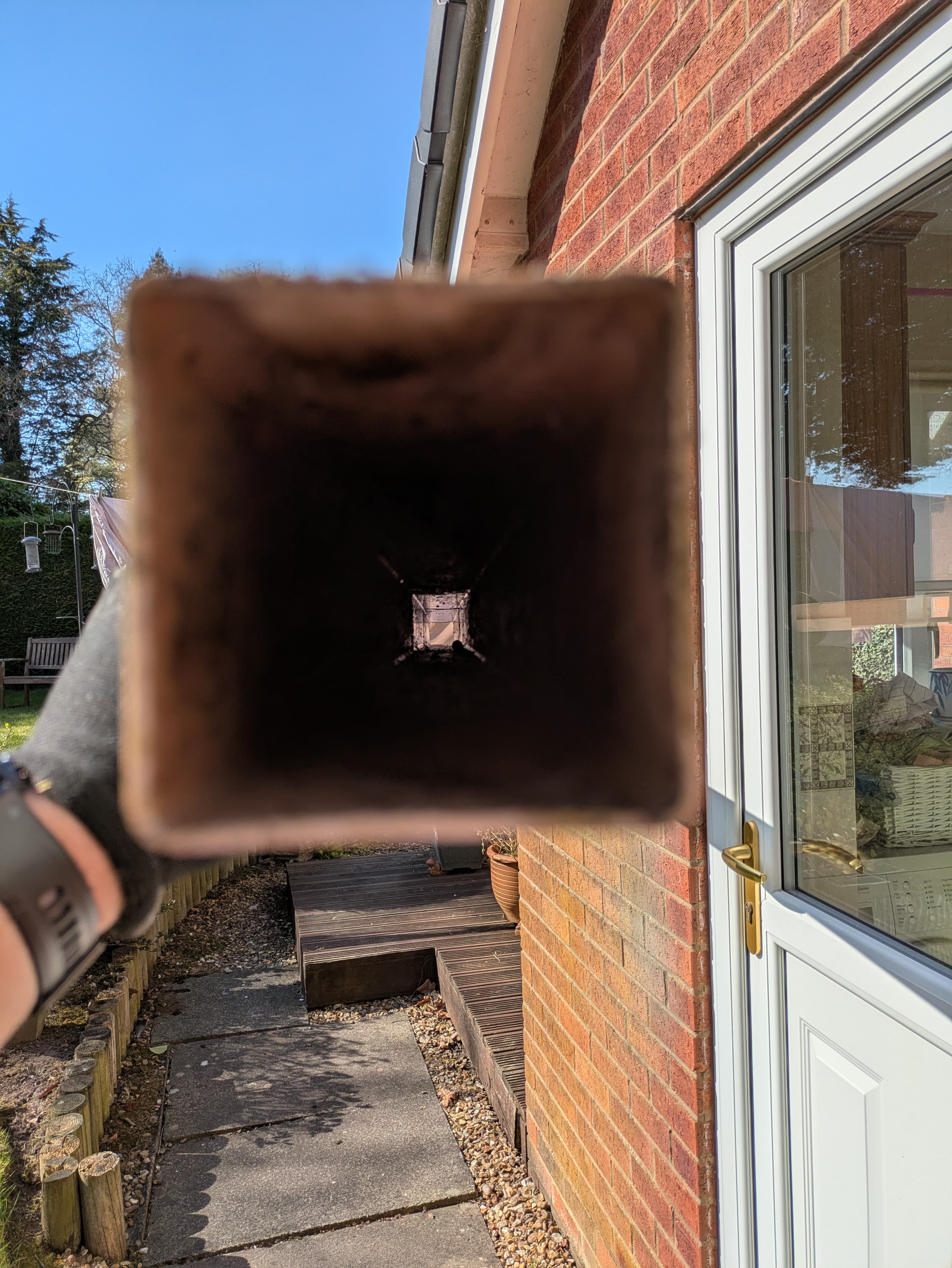 Clean commercial building facade after cleaning